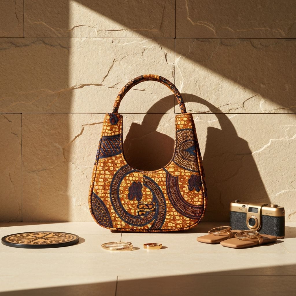 Small U-Bag in Rust & Cream